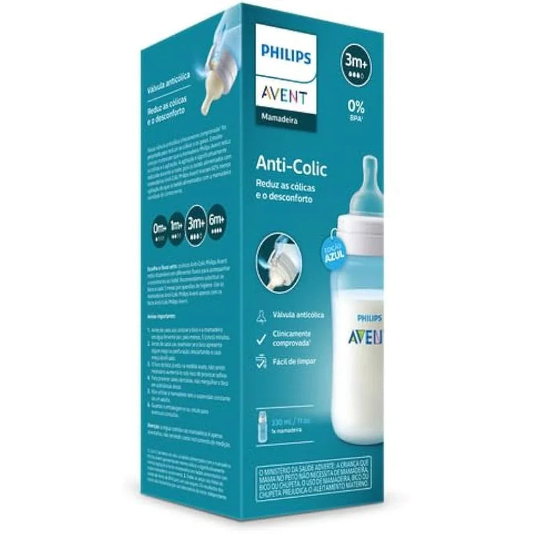 Mamadeira Avent 330ml Anticólica 3.0 Azul