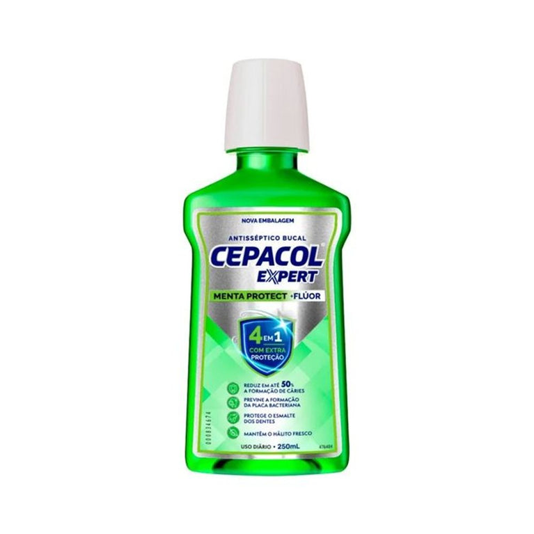Enxaguante Bucal Cepacol 4 em 1 Menta Fluor 250ml