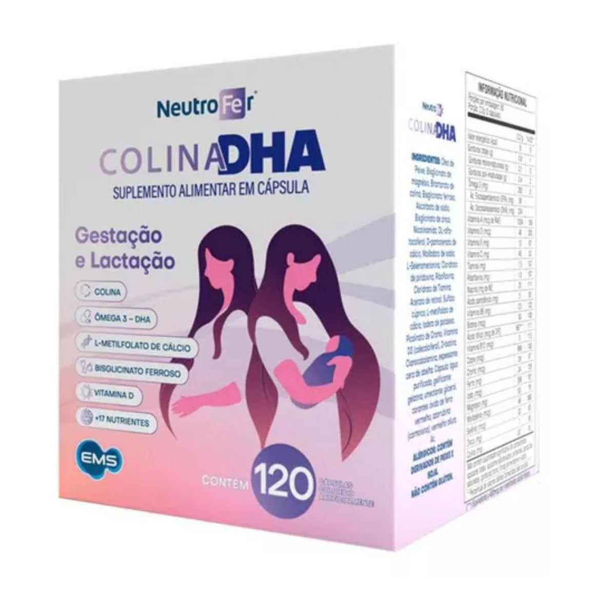Polivitamínico Neutrofer Colina DHA Gestantes 120 Cápsulas - Drogaria Poupa Centro