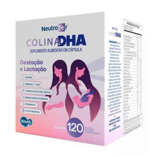 Polivitamínico Neutrofer Colina DHA Gestantes 120 Cápsulas - Drogaria Poupa Centro