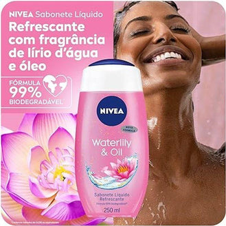 Sabonete Líquido Waterlily & Oil 250ml NIVEA - Drogaria Poupa Centro