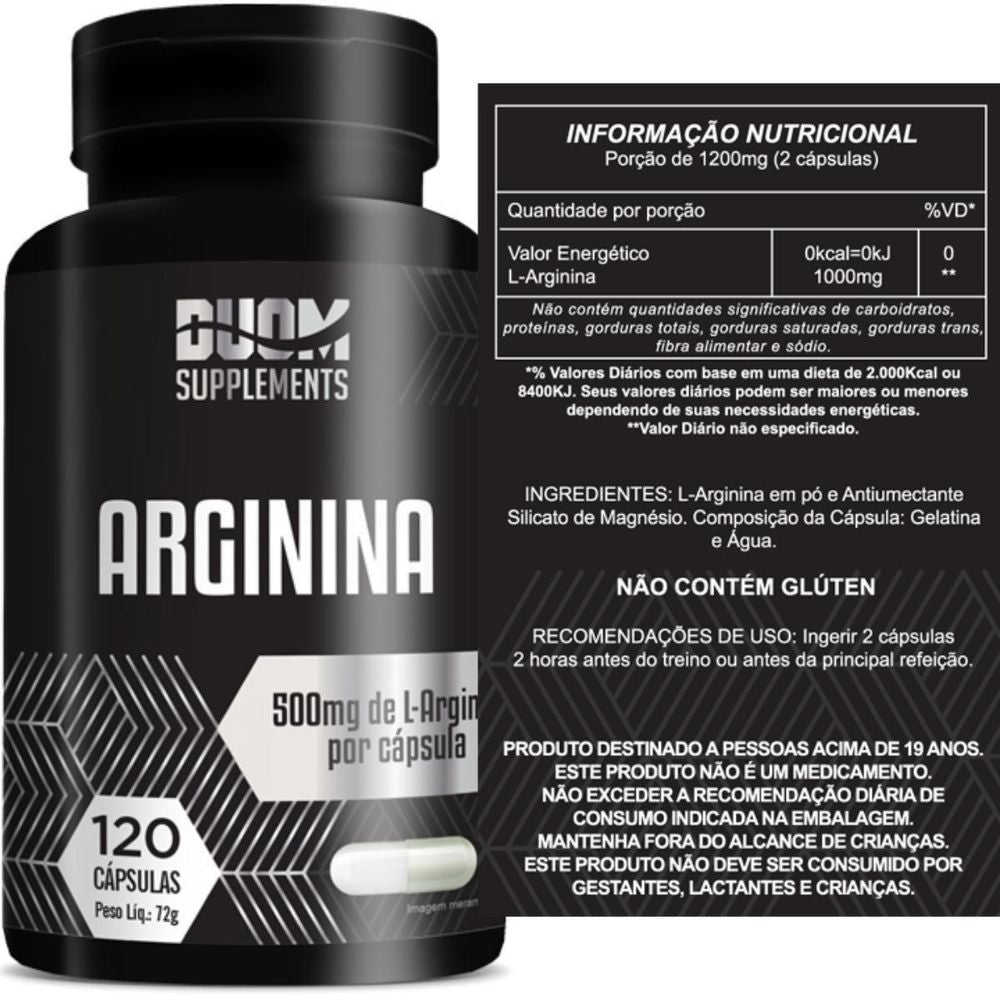 Arginina 120 Cápsulas Duom