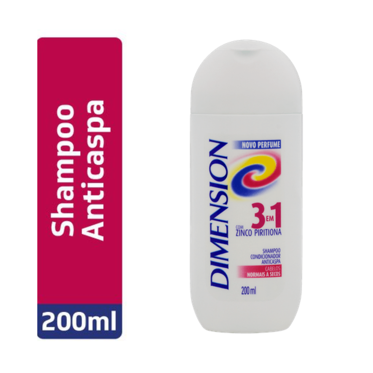 Shampoo Dimension 3 Em1 Anticaspa Seco 200ml