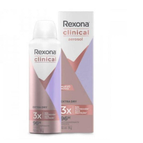 Desodorante Aerosol Rexona Clinical Feminino Extra Dry 91g - Drogaria Poupa Centro