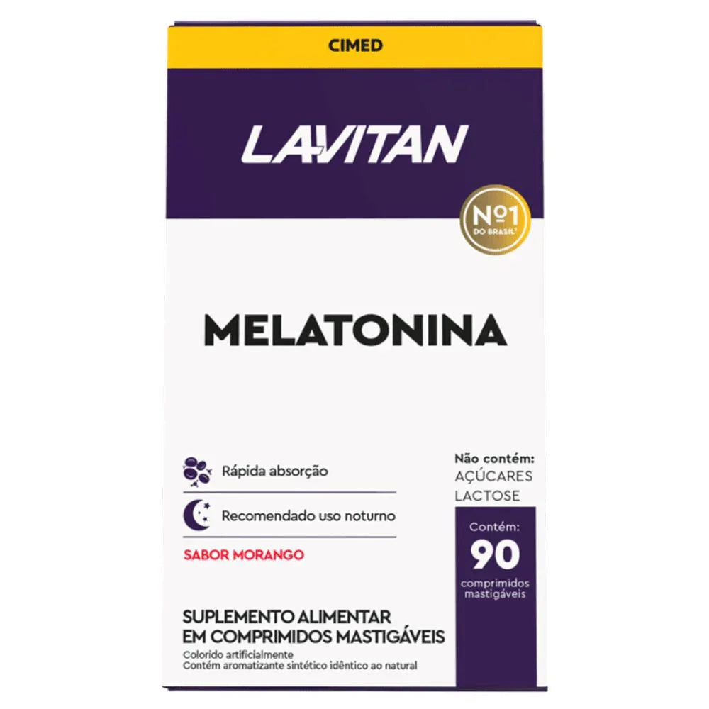 Lavitan Melatonina Morango 90 comprimidos