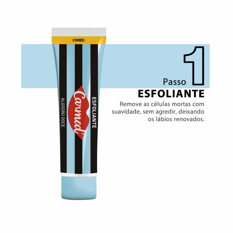 Kit Carmed SOS Hidratante Labial Algodão Doce Esfoliante 10g + Ultra Gloss 10g