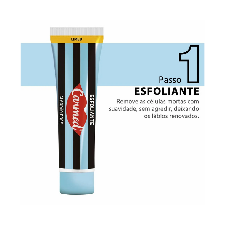 Kit Carmed SOS Hidratante Labial Algodão Doce Esfoliante 10g + Ultra Gloss 10g