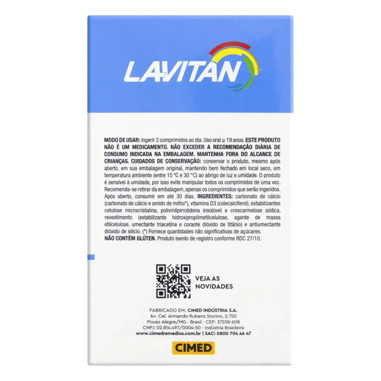 Lavitan Cálcio + Vitamina D 1000Ui 60