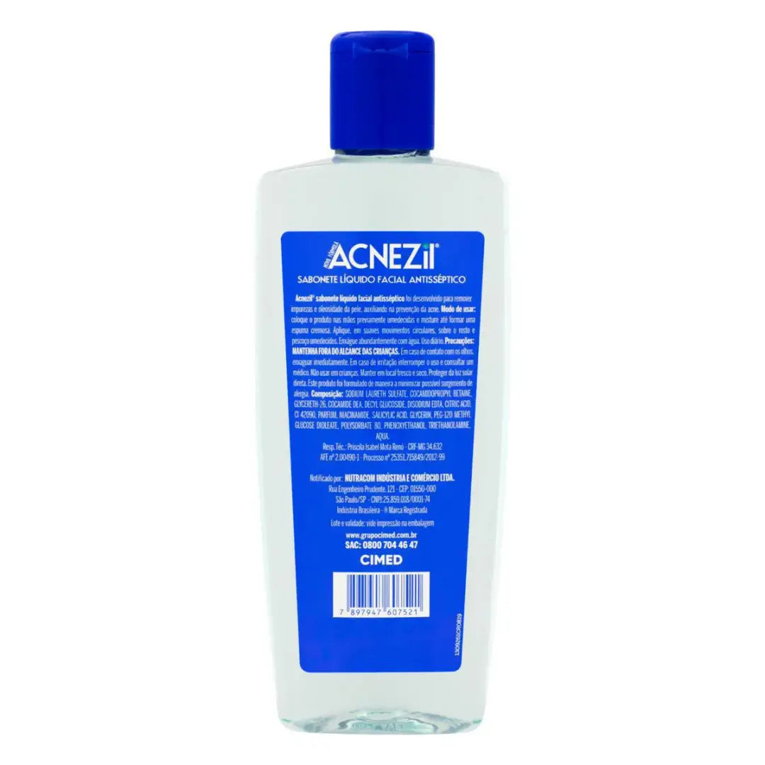 Sabonete Liquido Acnezil Facial 200ml