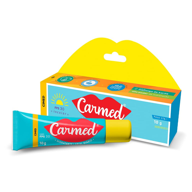 Hidratante Labial Carmed FPS 30 Incolor Proteção Diária 10g