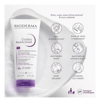 Cicabio Baume Lavant 200 Ml Bioderma Creme De Limpeza - Drogaria Poupa Centro