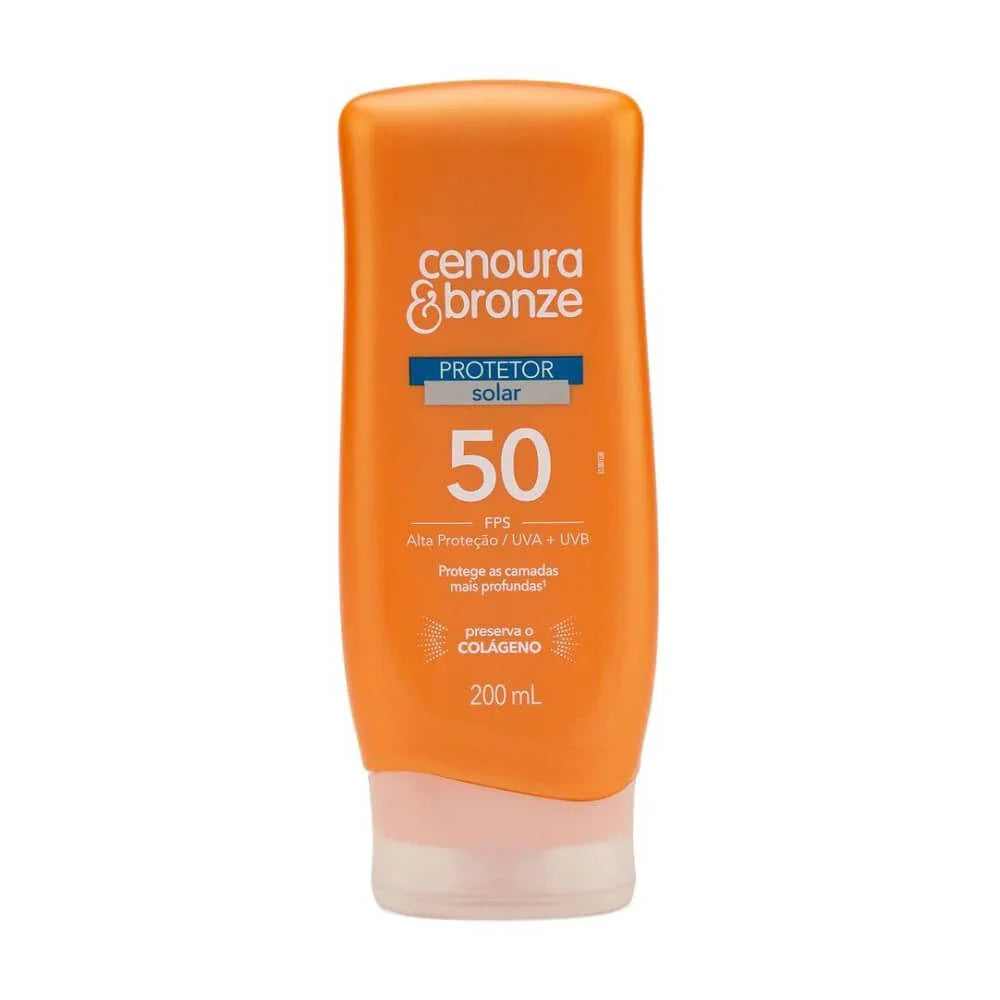 Protetor Solar Cenoura&Bronze 200ml FPS50 - Preserva Colágeno
