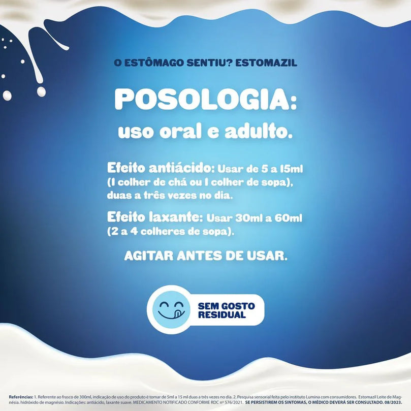 Estomazil Leite Maguinésia 80Mg Suspensão 100ml - Drogaria Poupa Centro