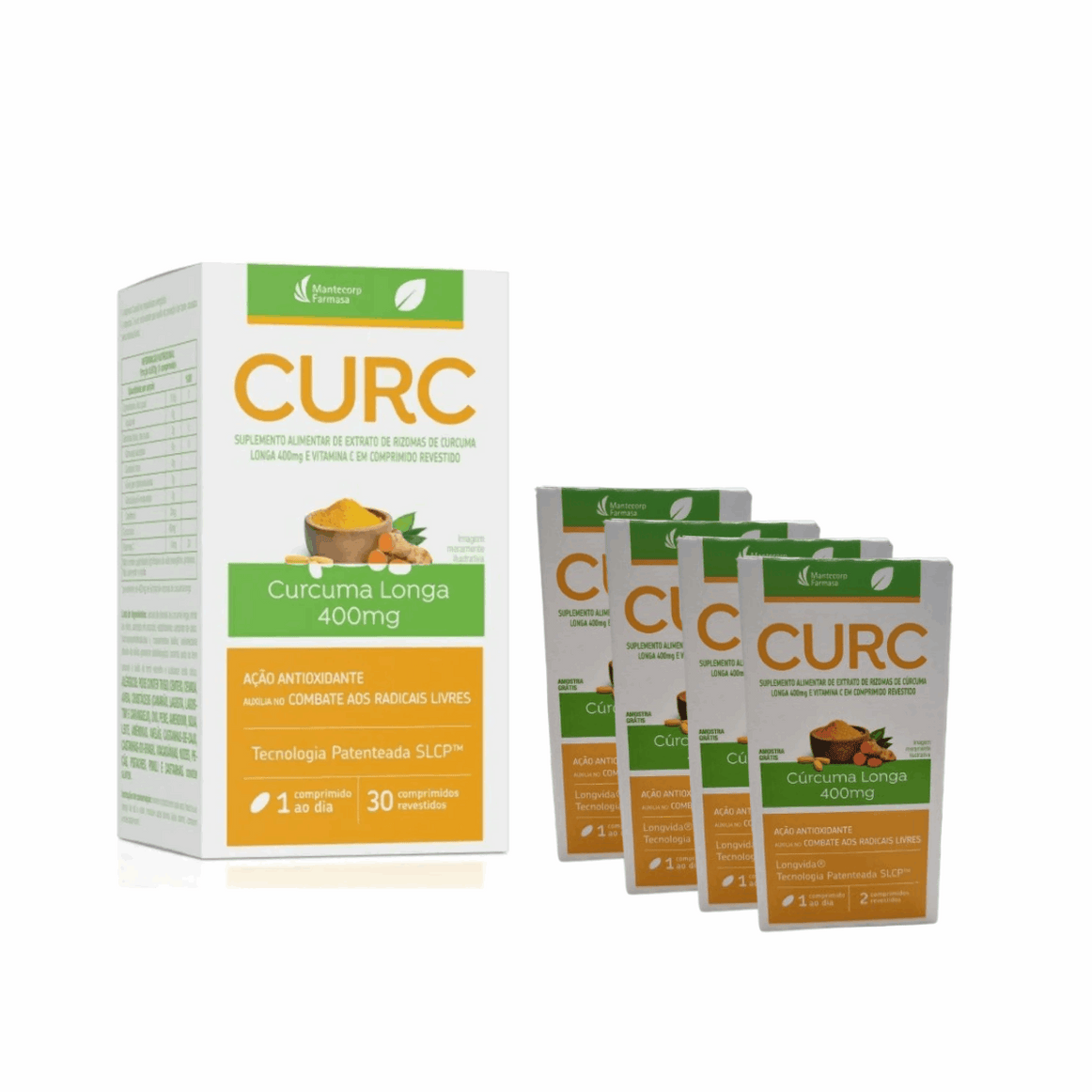 Kit Suplemento Alimentar Curc - 30 Comprimidos + 8 cp (Brinde)