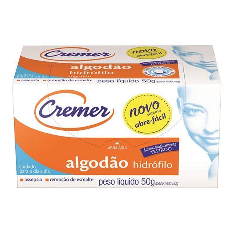 Algodão Hidrófilo Cremer 50g - Drogaria Poupa Centro