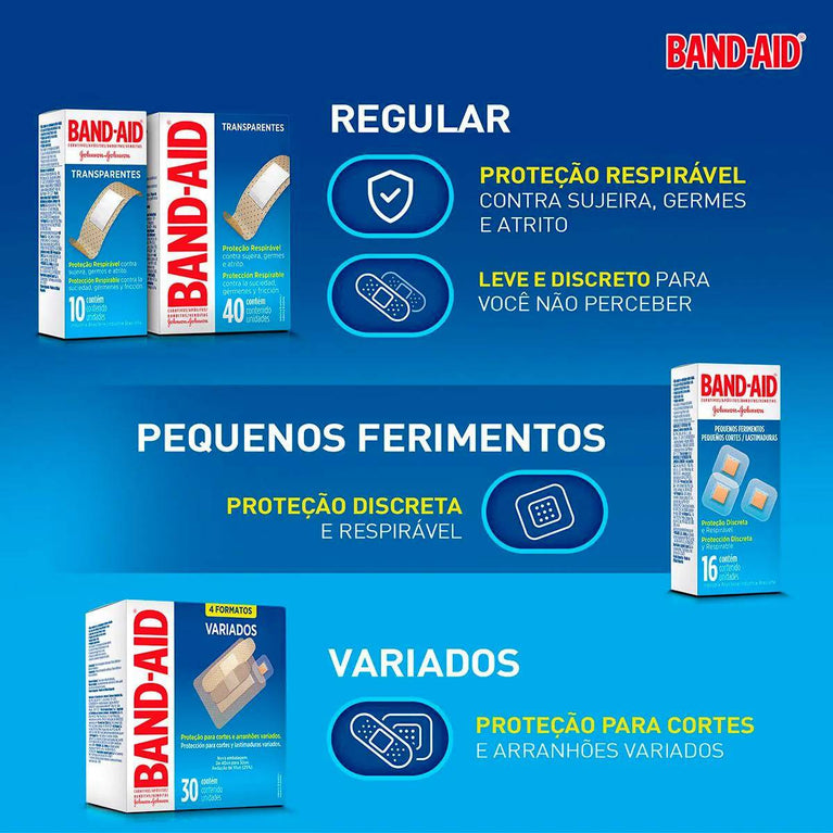Curativos Band-Aid Pequenos Ferimentos 16 unidades