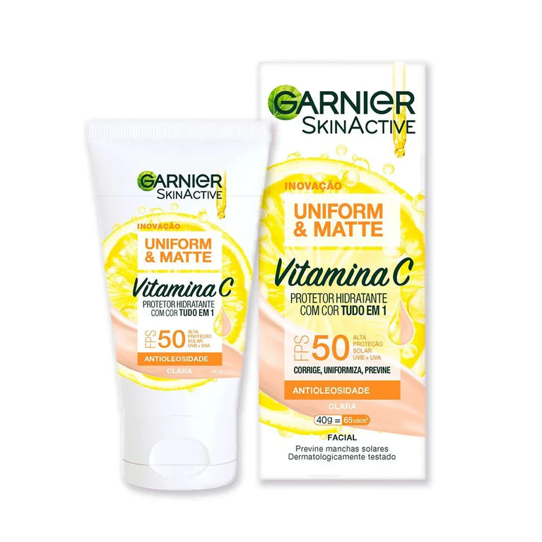 Protetor Solar Hidratante Facial Garnier Uniform & Matte FPS30 40g