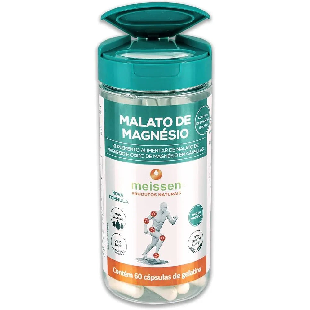 Malato de Magnésio 500mg 60 Cápsulas Meissen