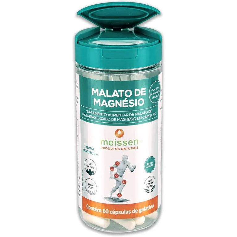 Malato de Magnésio 500mg 60 Cápsulas Meissen