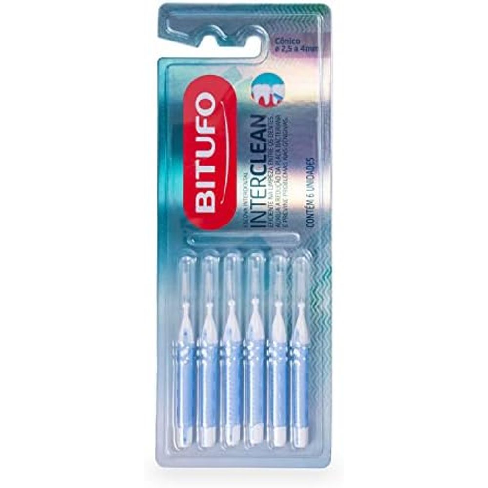 Escova Interdental Bitufo Interclean Cônica 6 unidades