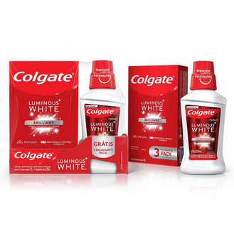 Colgate Luminous White Kit: Creme Dental 90g e Enxaguante 25