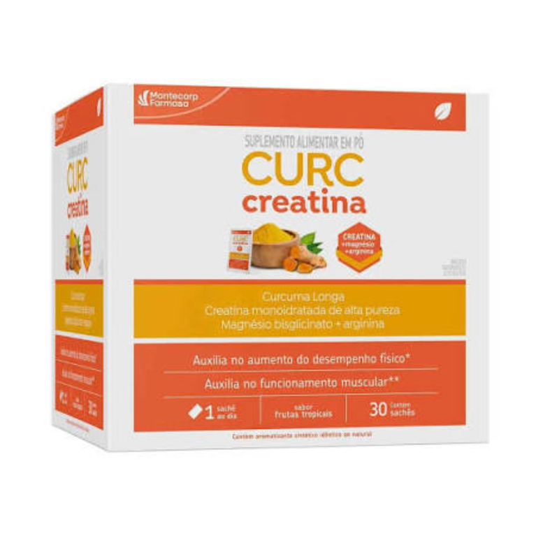 Curc Creatina 30 sachês Sabor Frutas Tropicais