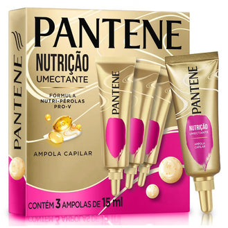 Kit Ampola Capilar Pantene Nutrição Umectante 3 unidades 15ml