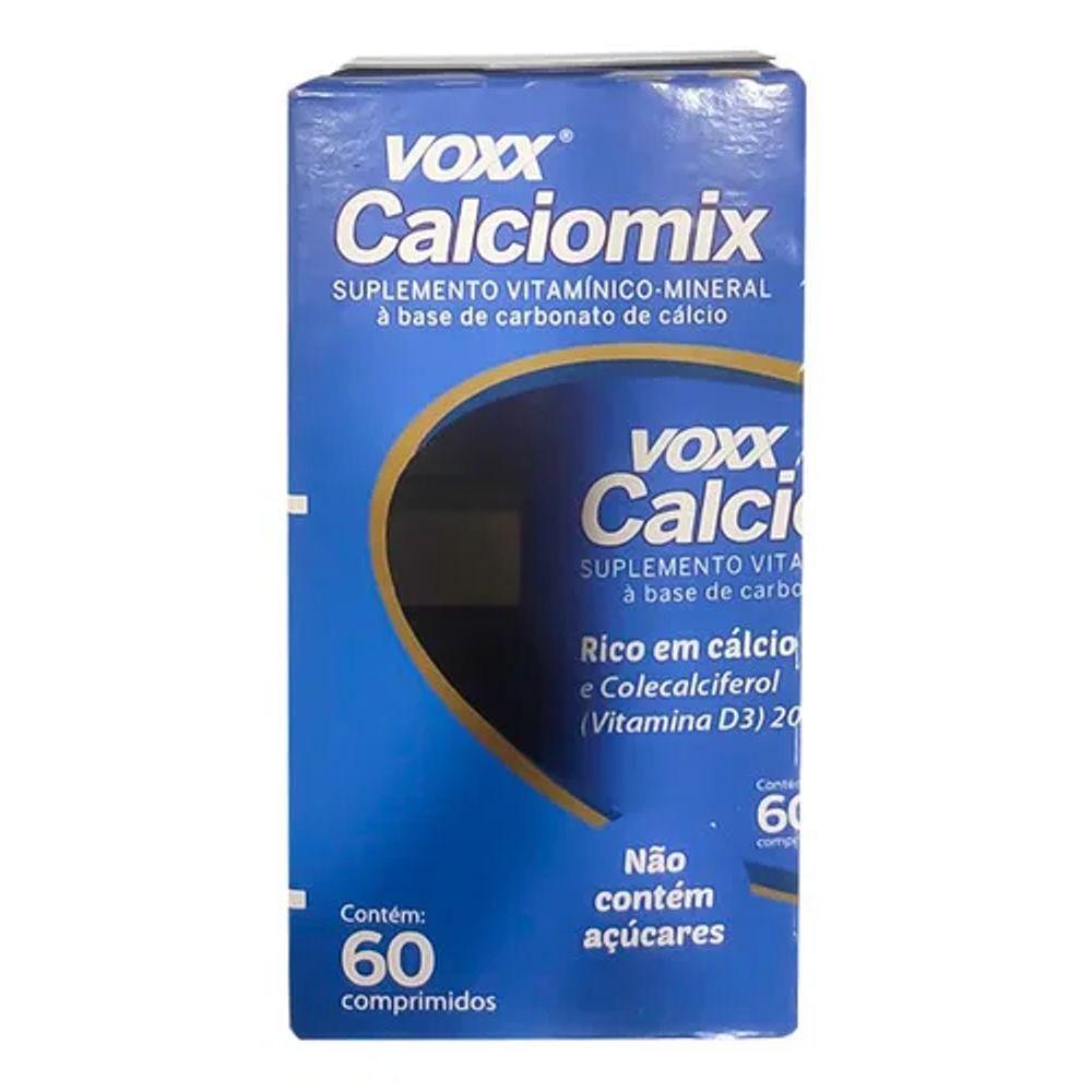 Calcio Mix Voxx - Frasco com 60 cápsulas de Cácio 500Mg + Vitamina D3 200ui - Drogaria Poupa Centro