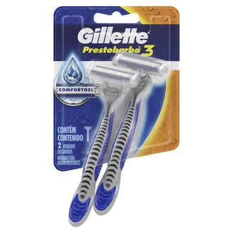 Aparelho de Barbear Gillette Prestobarba 3 Comfortgel 2 unidades
