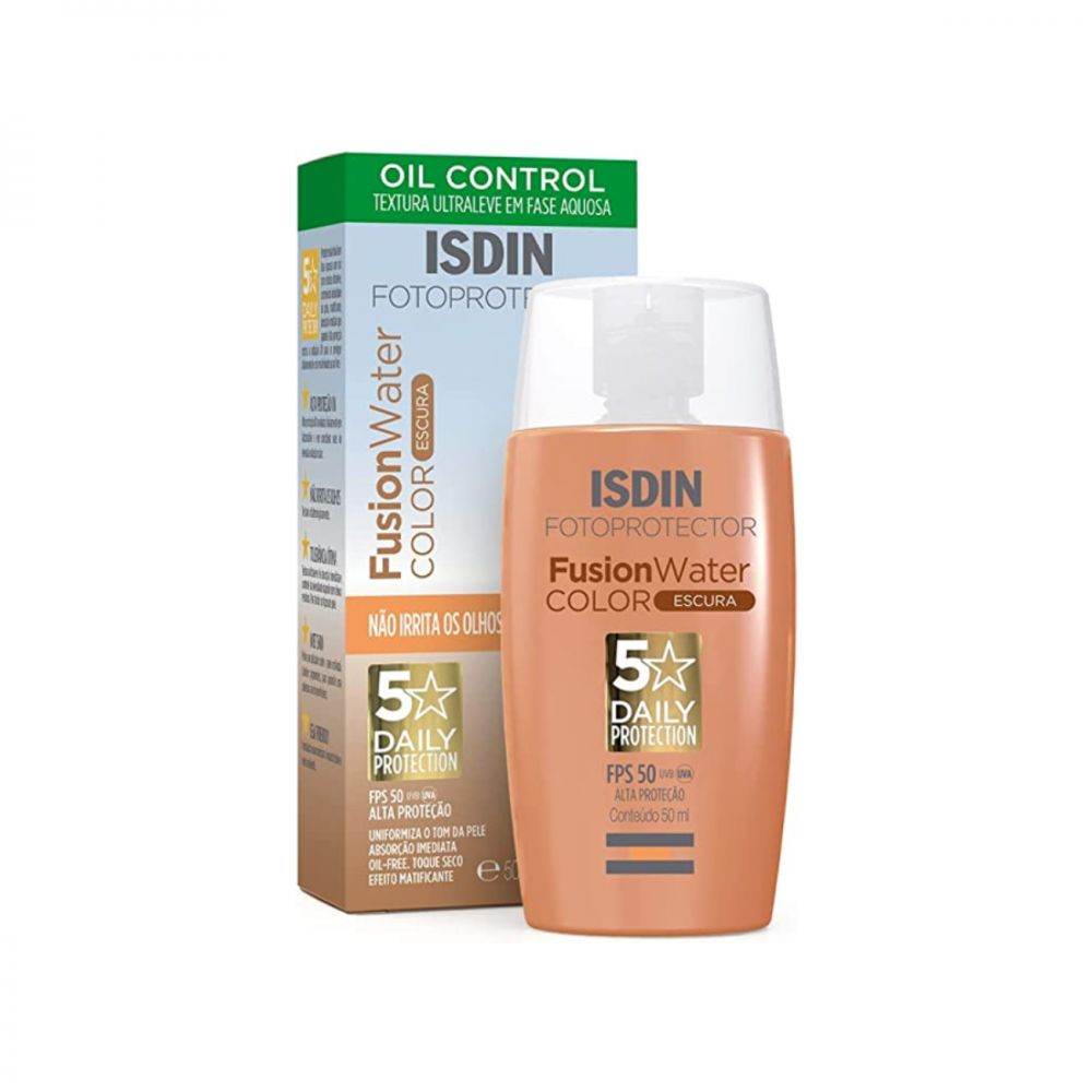 Protetor Solar Facial Fusion Water Color Cor Escura FPS 50 - 50Ml - Drogaria Poupa Centro