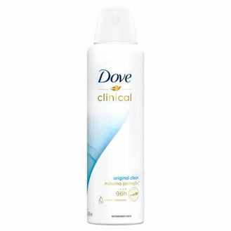 Desodorante Dove Antitranspirante 96h Aerosol Clinical Original Clean Feminino 150ml - Drogaria Poupa Centro