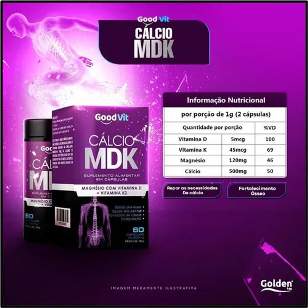 Suplemento Alimentar Good Vit Cálcio MDK 60 Cápsulas