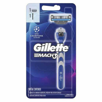 Kit Aparelho de Barbear Gillette Mach 3 Liga dos Campeoes - Drogaria Poupa Centro