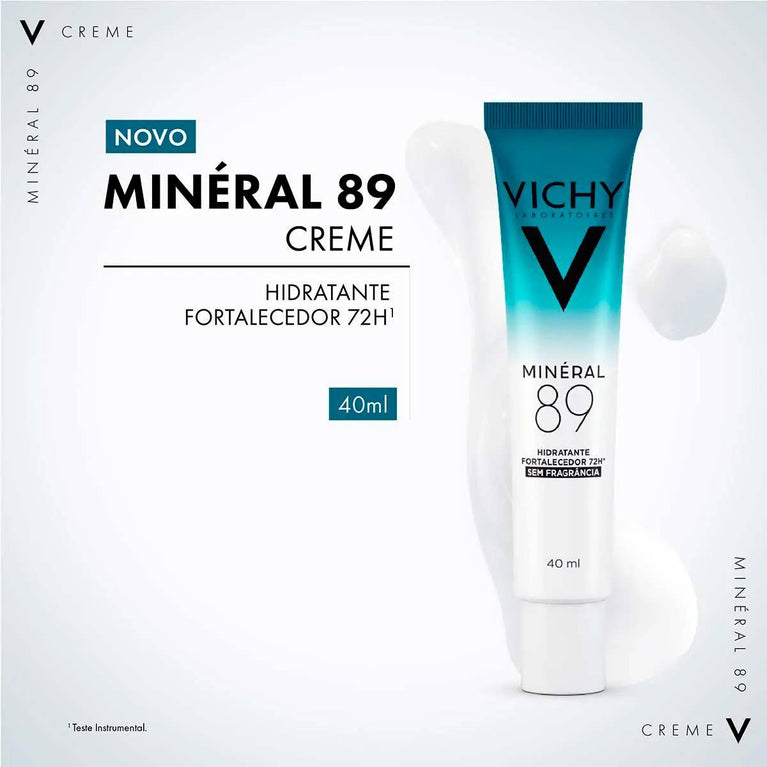 Creme Hidratante Facial Vichy Mineral 89 Fortalecedor e Reparador Booster Hidratante com Água Termal de Vichy 40ml