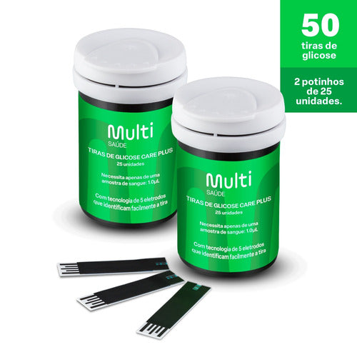 Tiras Para Medidor De Glicemia Glicocheck 50un HC489 Multi