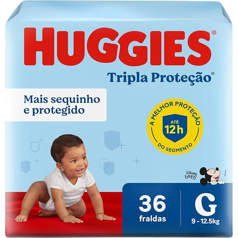 Huggies Fralda Tripla Proteção G 36 Un