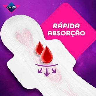 Absorvente Noturno Libresse Boa Noite Suave com Abas 8 unidades