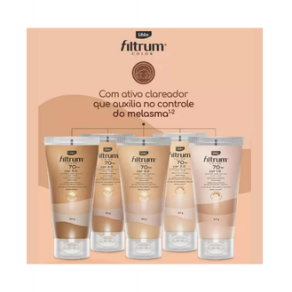 Protetor Solar Facial Libbs Filtrum FPS 70 Color Cor 1.0 50g
