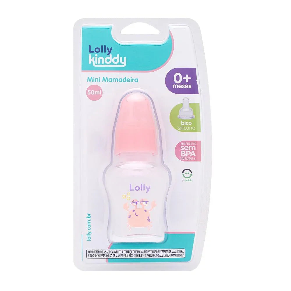 Mini Mamadeira Lolly - 50ml Rosa