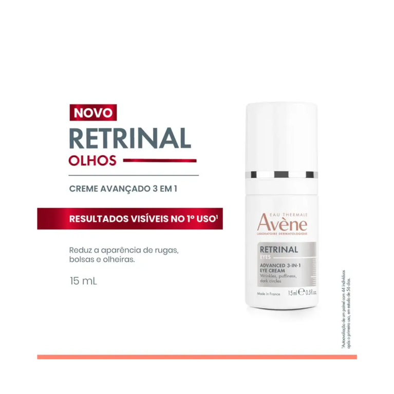 Creme para Olhos Avène Retrinal Eyes 15ml Antirrugas e Olheiras