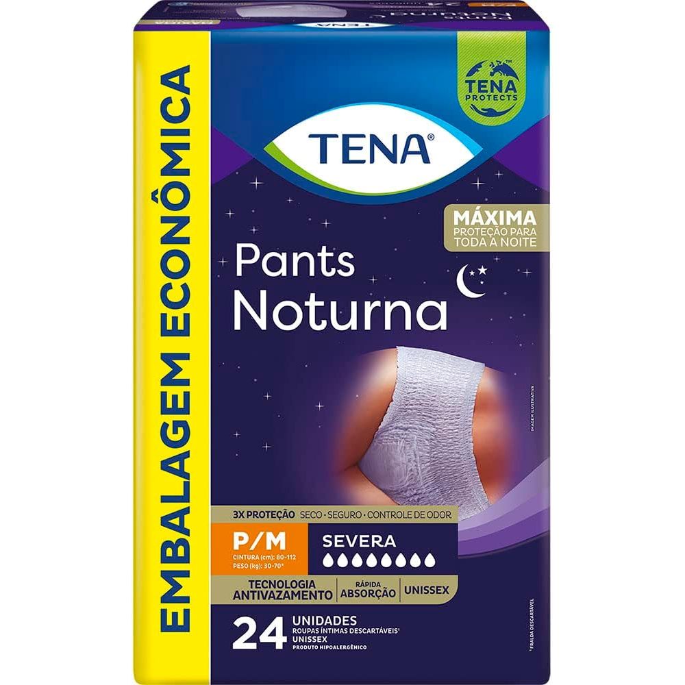 TENA Roupa Íntima Tena Pants Noturna P/M 24 Unidades