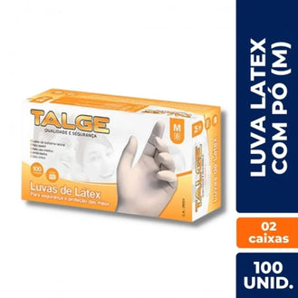 Luva Latex Talge C/100 M