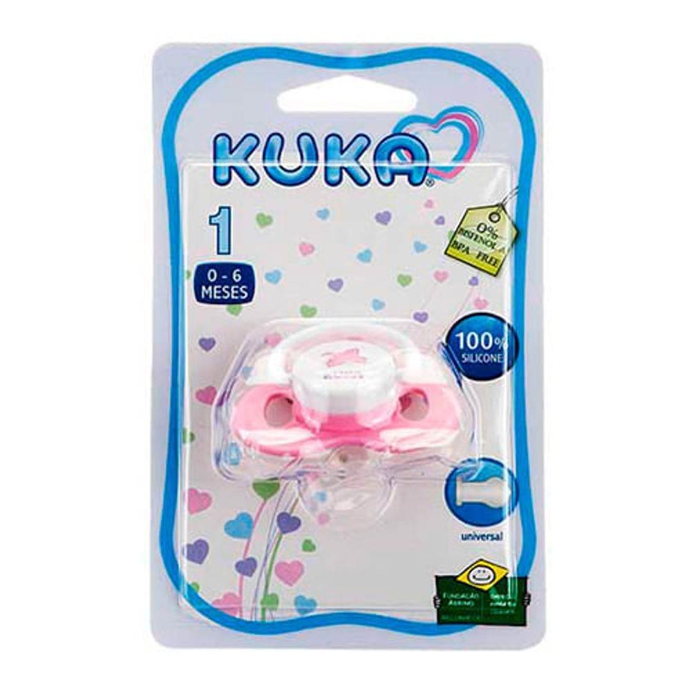 Chupeta Kuka N1 Rosa - Drogaria Poupa Centro