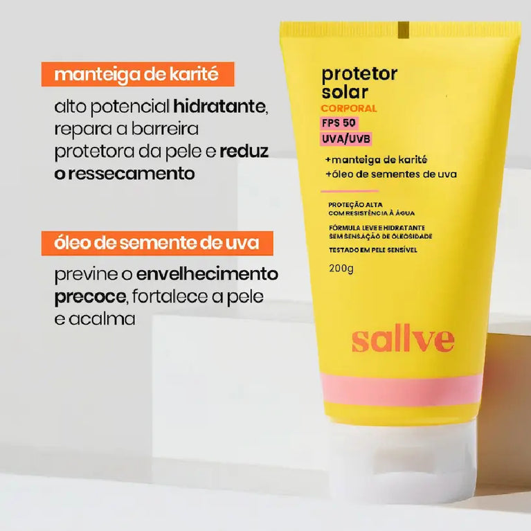 Protetor Solar Corporal FPS 50 Sallve 200g
