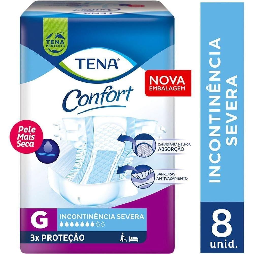 Fralda Geriatrica Tena Confort G 8 unidades