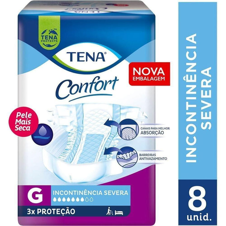Fralda Geriatrica Tena Confort G 8 unidades