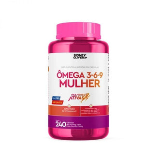 Ômega 3-6-9 mulher mulheres ativas 240 cáps sidney oliveira - Drogaria Poupa Centro