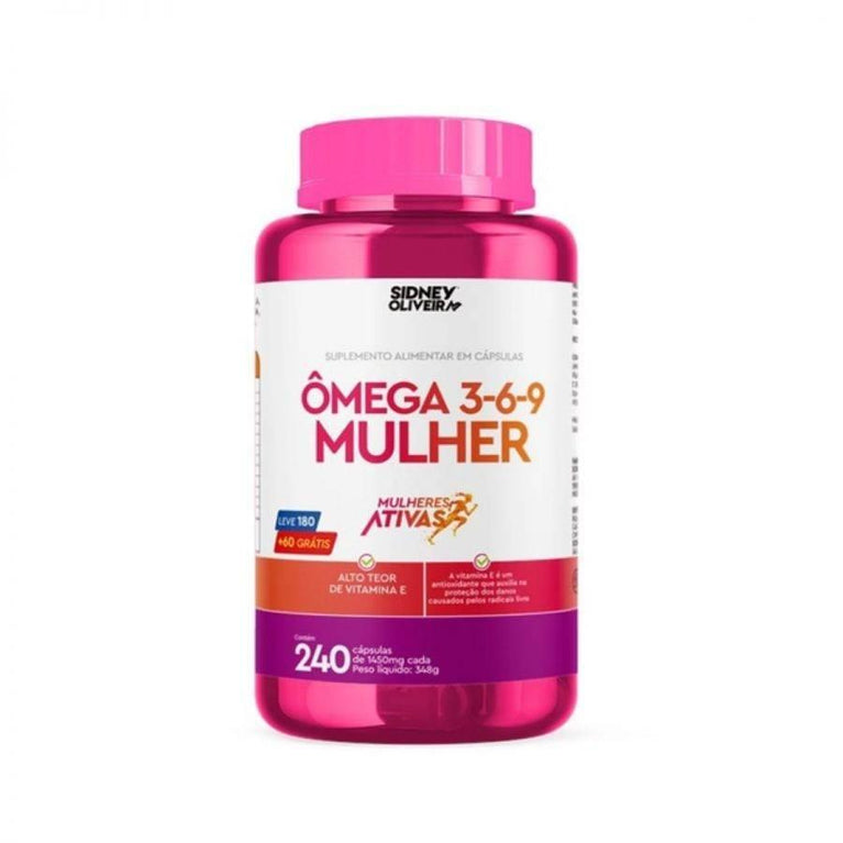 Ômega 3-6-9 mulher mulheres ativas 240 cáps sidney oliveira - Drogaria Poupa Centro