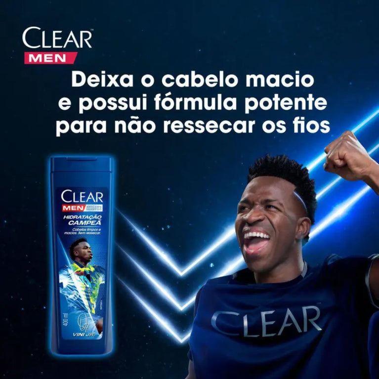 Shampoo Anticaspa Clear Men Hidratação Campeã 400ml