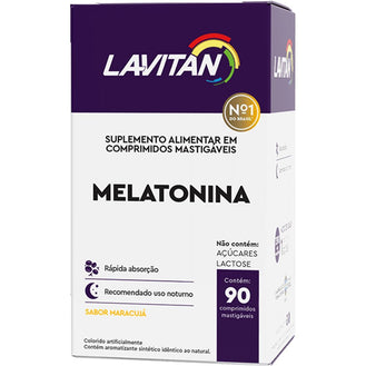 Lavitan Melatonina 90 Comprimidos Mastigáveis Sabor Maracujá